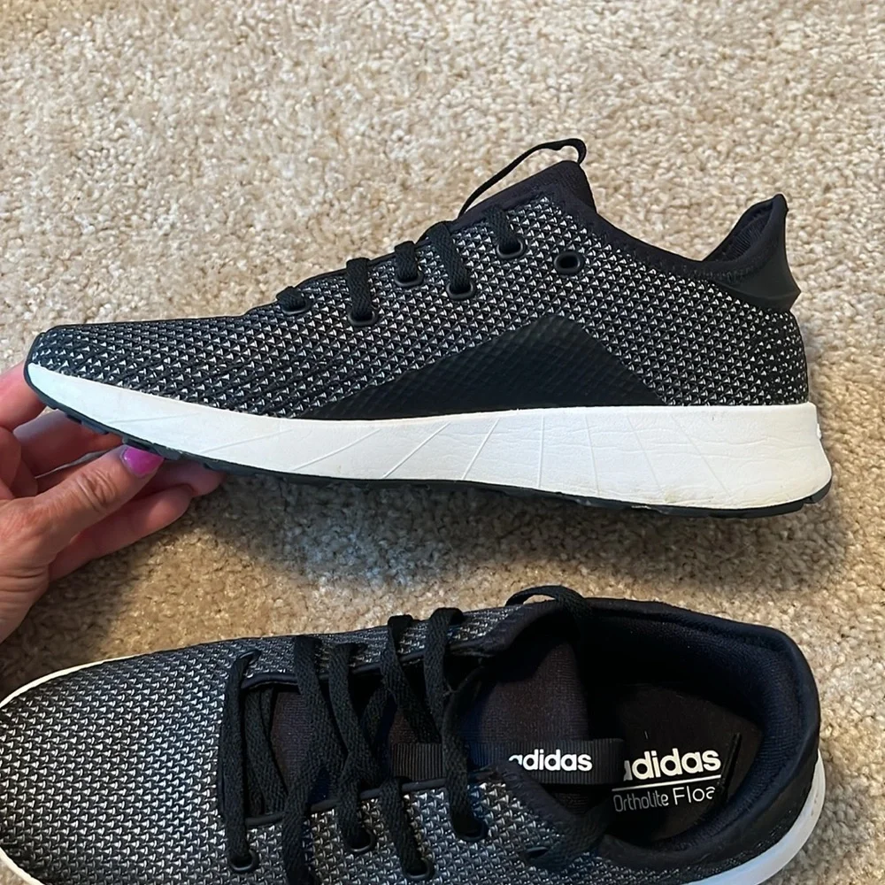 Adidas men’s ortholite float cloud foam black white sneaker low top size 9 shoe